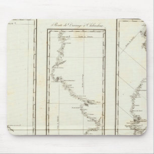 Map of Mexico City to Santa Fe New Mexico Mouse Pad