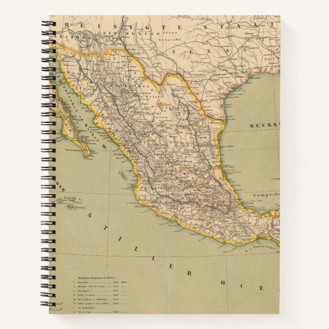 Map of Mexico Notebook (Front)