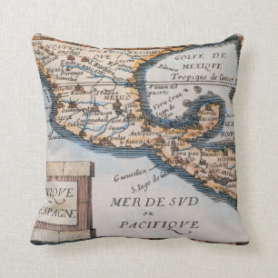 Map of Mexico or New Spain   1625 Cushion