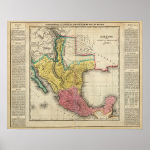 Map Of Mexico Poster