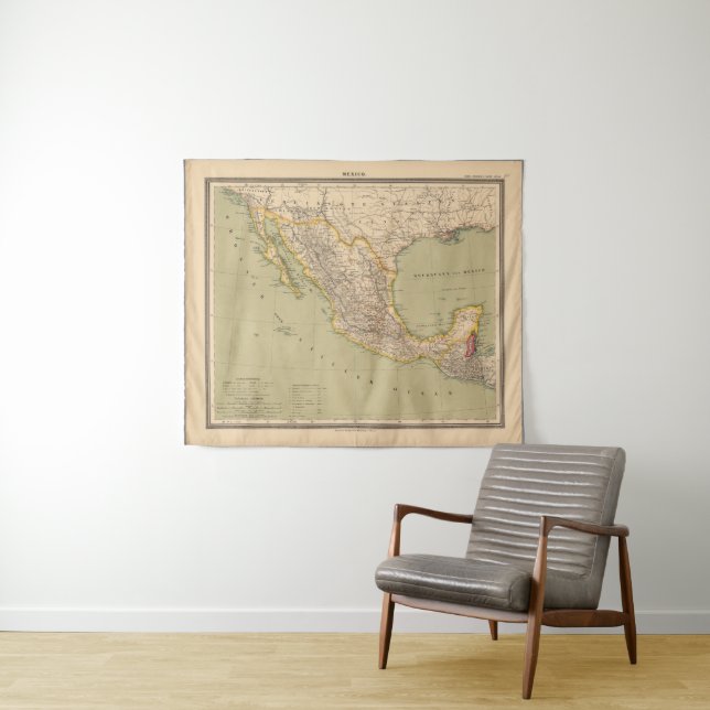 Map of Mexico Tapestry (In Situ (Horizontal))