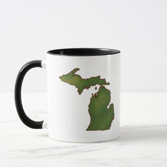 Map of Michigan 4 Mug (Left)