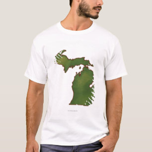 Map of Michigan 4 T-Shirt