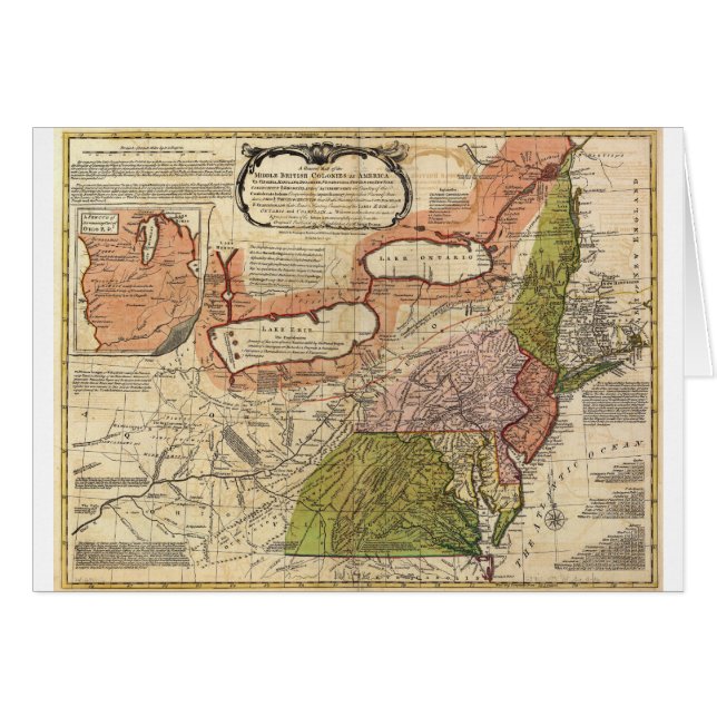Map of Middle British Colonies in America 1771 (Front Horizontal)