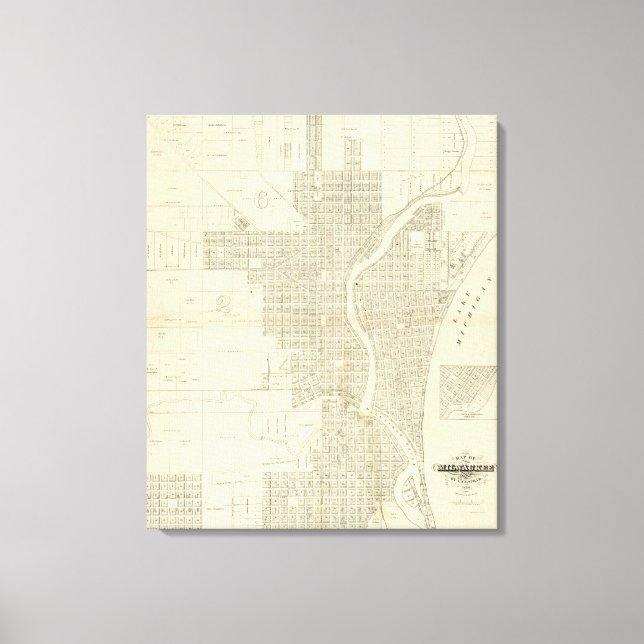 Map of Milwaukee Canvas Print (Front)