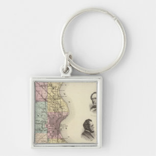 Map of Milwaukee County, State of Wisconsin Key Ring