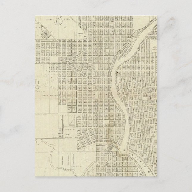 Map of Milwaukee Postcard (Front)