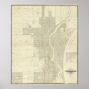 Map of Milwaukee Poster