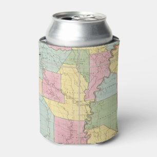Map of Mississippi, Louisiana & Arkansas Can Cooler