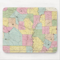 Map of Mississippi, Louisiana & Arkansas