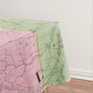 Map of Mississippi, Louisiana & Arkansas Tablecloth