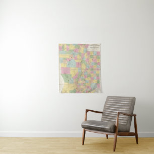 Map of Mississippi, Louisiana & Arkansas Tapestry