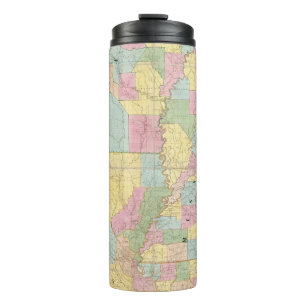 Map of Mississippi, Louisiana & Arkansas Thermal Tumbler