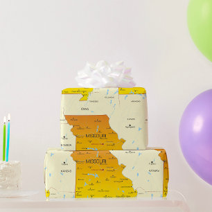 Map Of Missouri Wrapping Paper