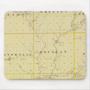 Map of Monona County, State of Iowa Mouse Pad