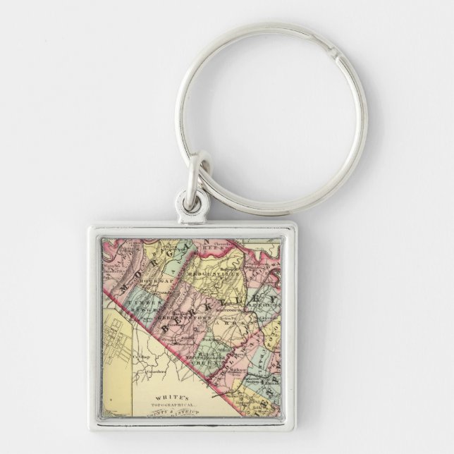 Map of Morgan, Berkeley, and Jefferson counties Key Ring (Front)