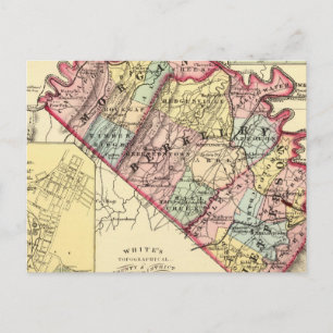 Map of Morgan, Berkeley, and Jefferson counties Postcard