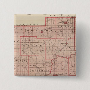Map of Morgan County with Mooresville 15 Cm Square Badge