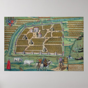 Map of Moscow Poster