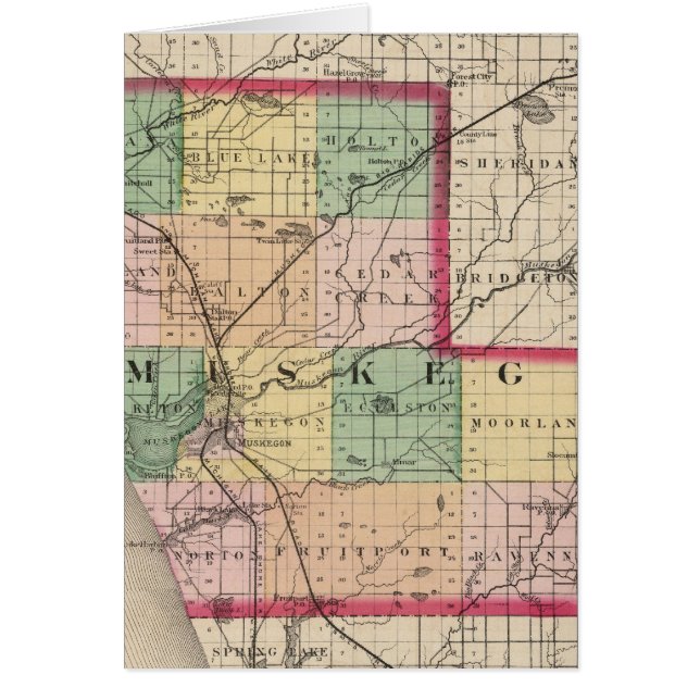 Map of Muskegon County, Michigan (Front)