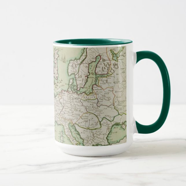 Map of Naval Attack on England by Napoleon Mug (Right)