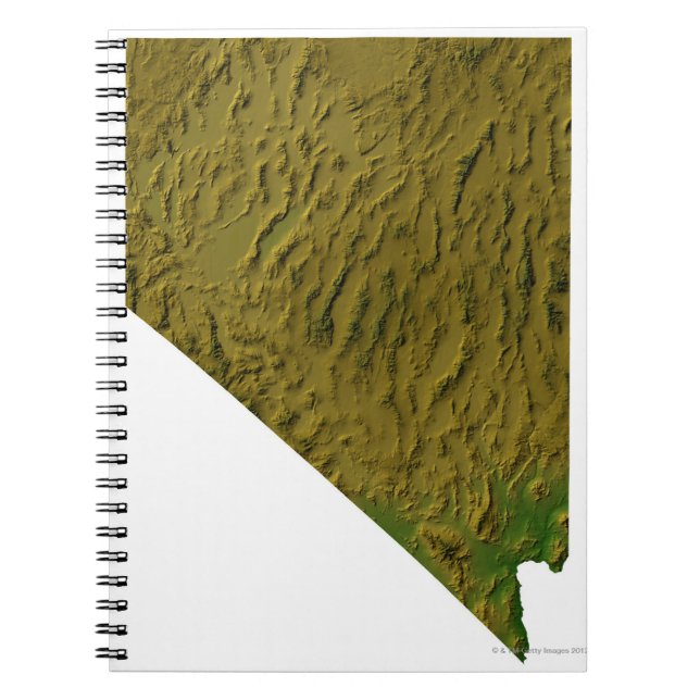 Map of Nevada Spiral Notebook (Front)