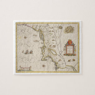Map of New Belgium and New England, pub. in Amster Jigsaw Puzzle