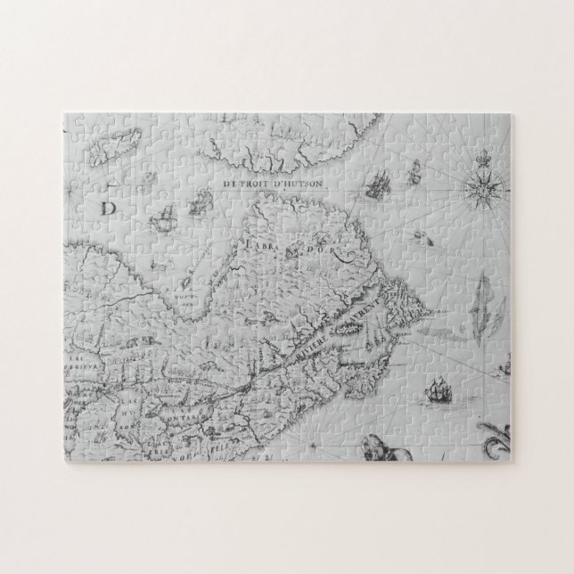 Map of New France or Canada Jigsaw Puzzle (Horizontal)