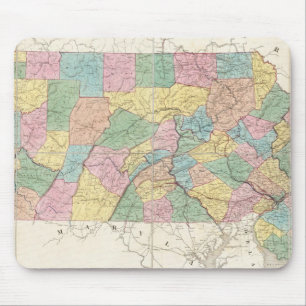 Map of New Jersey And Pennsylvania Mouse Pad
