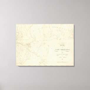 Map of New Orleans Canvas Print