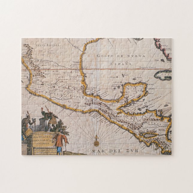 Map of New Spain |New Galicia & Guatemala, 1625 Jigsaw Puzzle (Horizontal)