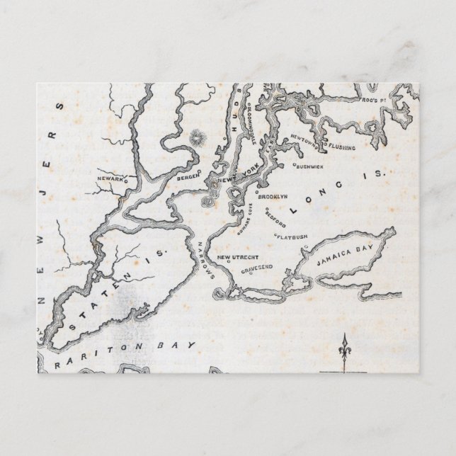 Map of New York and the Vicinity Postcard (Front)