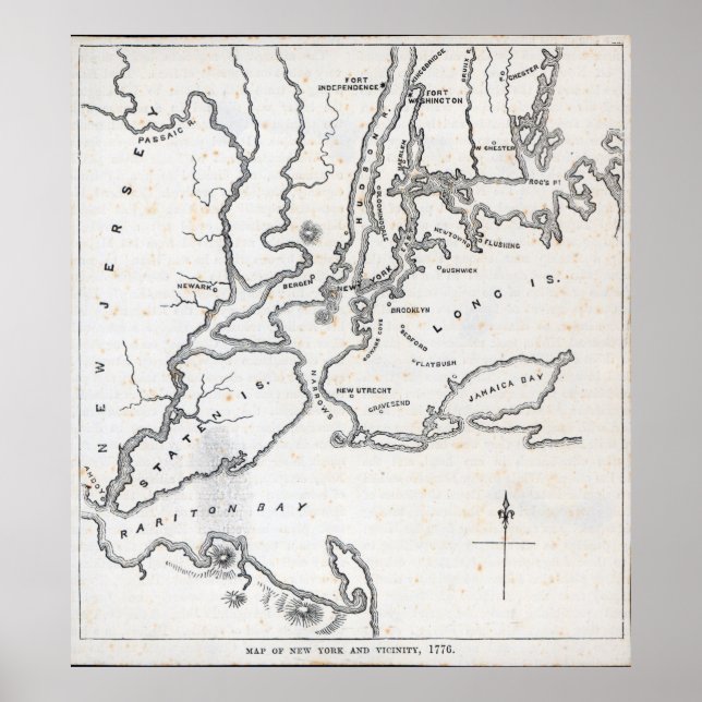 Map of New York and the Vicinity Poster (Front)