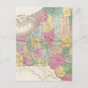 Map of New York Postcard