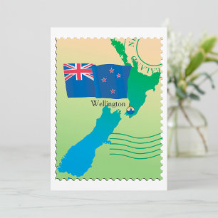 Map Of New Zealand Invitations