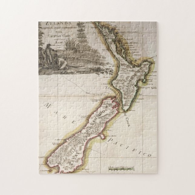 Map of New Zealand Jigsaw Puzzle (Vertical)