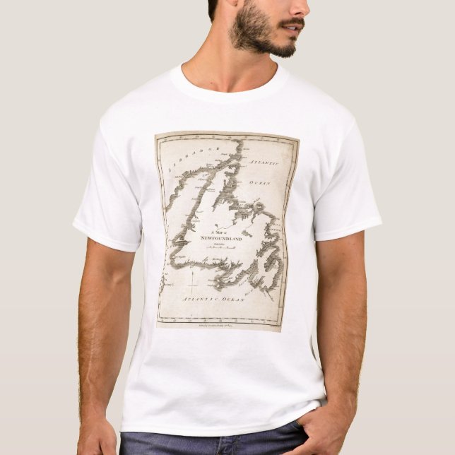Map of Newfoundland T-Shirt (Front)