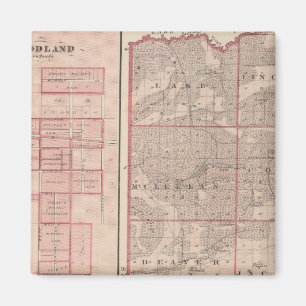 Map of Newton County with Goodland and Kentland Magnet