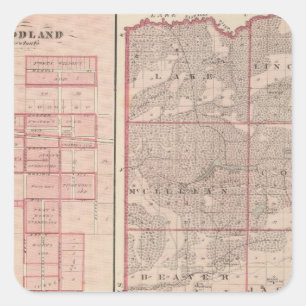 Map of Newton County with Goodland and Kentland Square Sticker