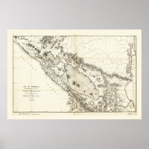 Map of Nicaragua (1873) Poster
