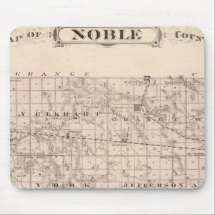 Map of Noble County Mouse Pad