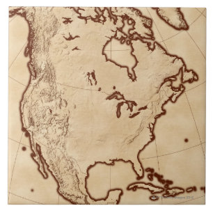 Map of North America 2 Tile