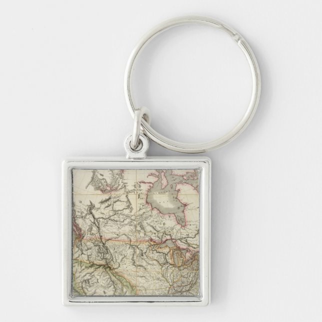 Map of North America 4 Key Ring (Front)