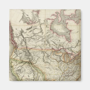 Map of North America 4 Magnet