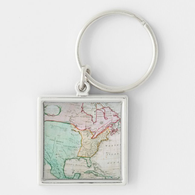 Map of North America Key Ring (Front)