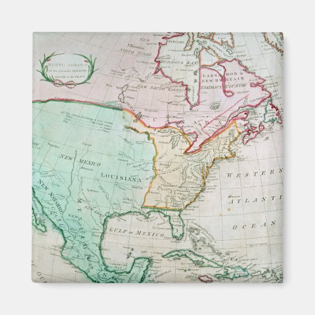 Map of North America Magnet (Front)