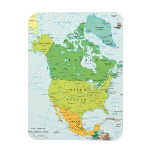 Map of North-America Magnet