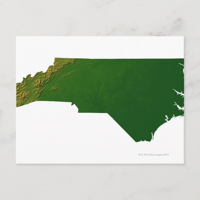 Map of North Carolina Postcard (Front)