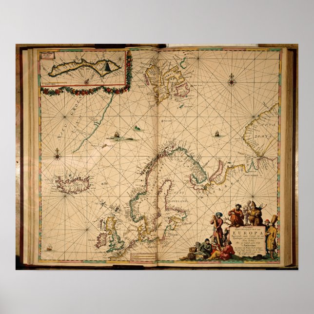 Map of Northern Europe Poster (Front)