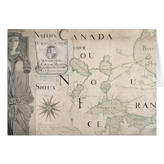 Map of Nouvelle-France  1699 (Front Horizontal)